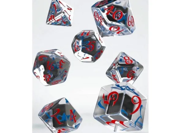 RPG Dice Set Translucent/Red/Blue