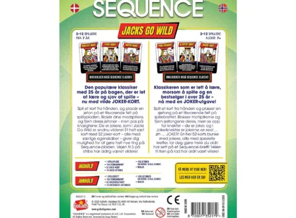 Sequence Jacks Go Wild Brettspill