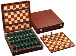 Sjakkbrett Luksus-Sett m/Brikker & Boks