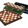 Sjakkbrett tre m/brikker Foldbar 40x40cm