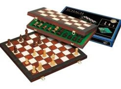 Sjakkbrett tre m/brikker Foldbar 40x40cm