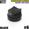 Skinny Pro Spray Caps (6 stk) - Black
