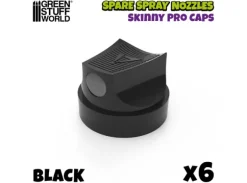 Skinny Pro Spray Caps (6 stk) - Black
