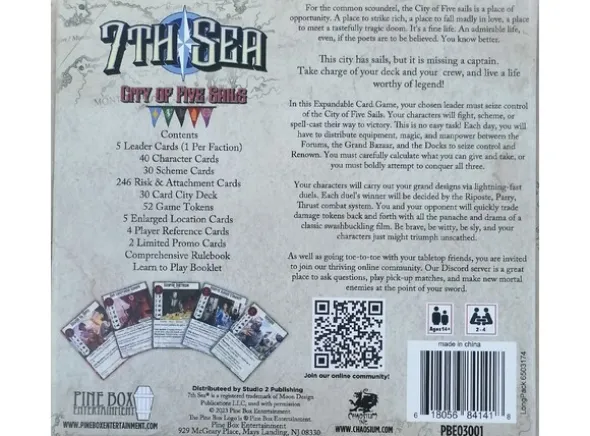7th Sea City of Five Sails Brettspill